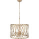Arelyn 4 Light 18 inch Painted Modern Gold Indoor Pendant Ceiling Light